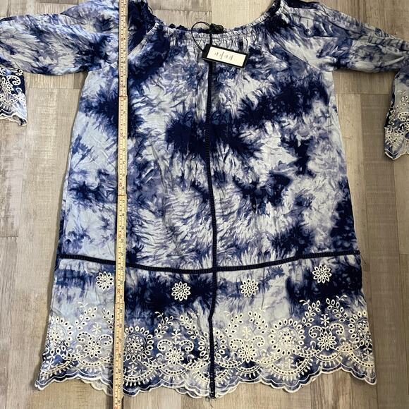 NWT Romeo+Juliet Couture Tie Dye Off The Shoulder Shift Dress Size L - Picture 12 of 13